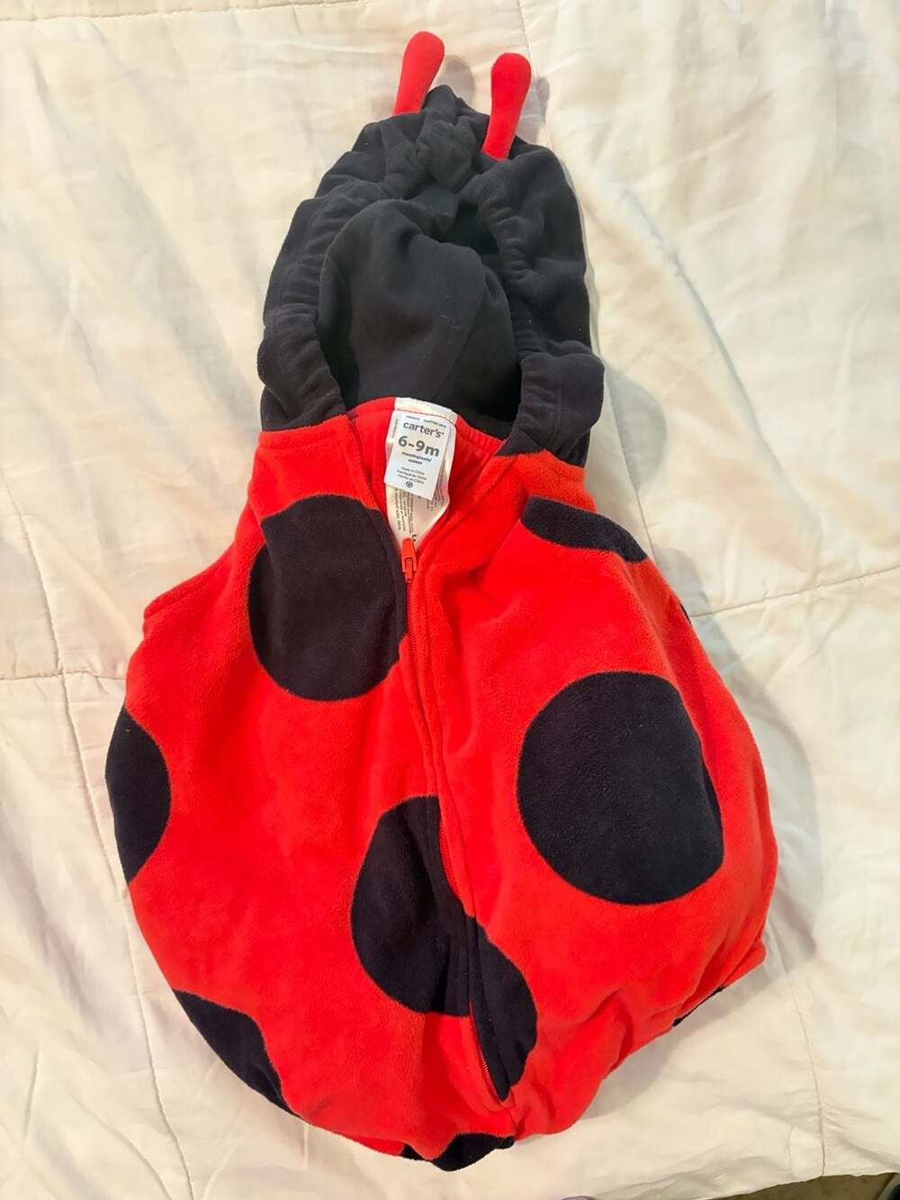 Carter's Ladybug Halloween Costume Bodysuit Fleece 6-9m